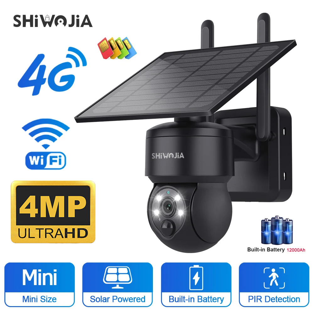 Smart Home Outdoor Camera - SHIWOJIA WIFI اللاسلكية PTZ كاميرا تعمل