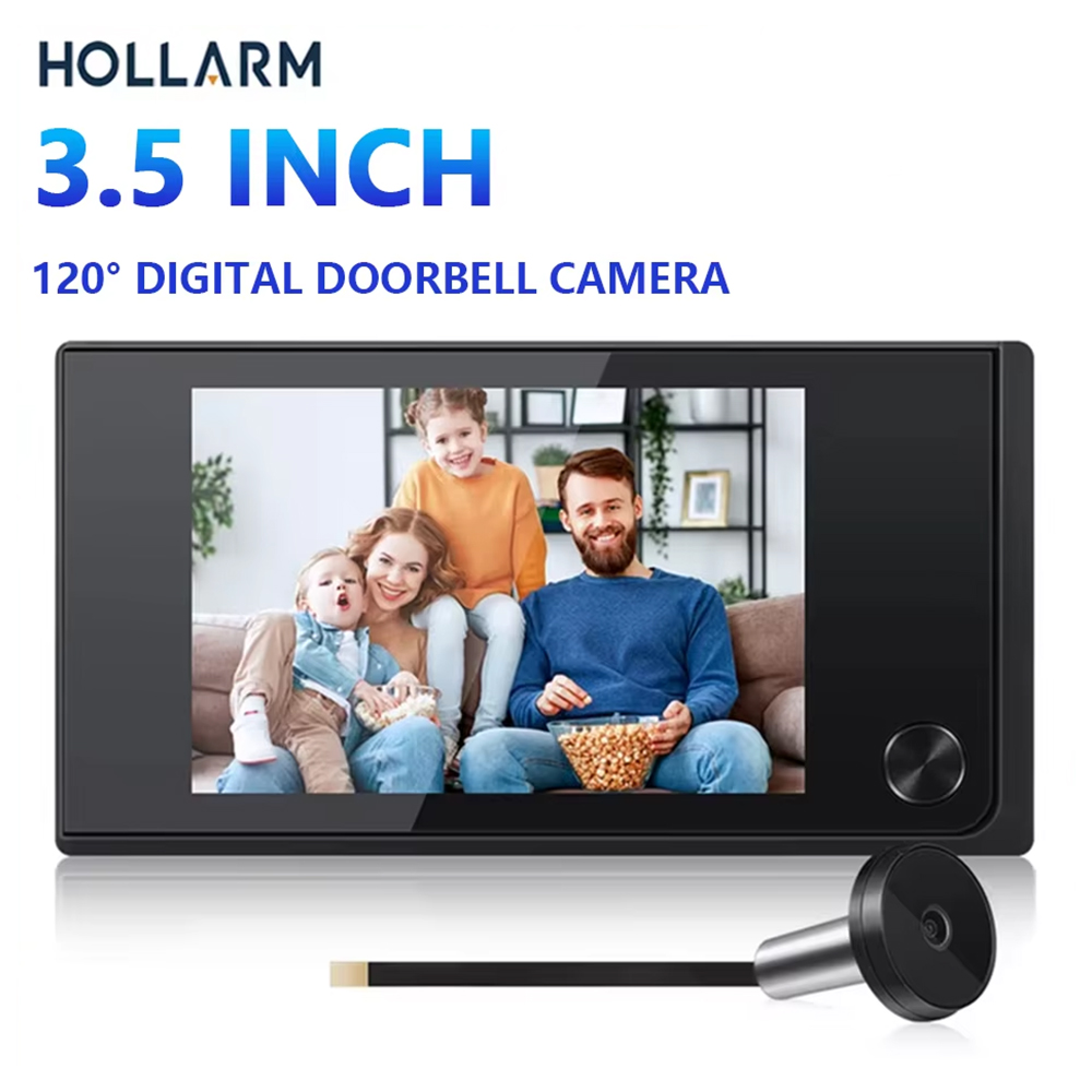 Smart Home Outdoor Camera - Hollarm 3.5 بوصة كاميرا جرس الباب