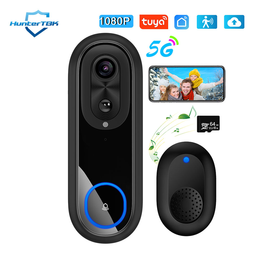 Smart Home Video Doorbell - 5G 2.4G واي فاي جرس باب