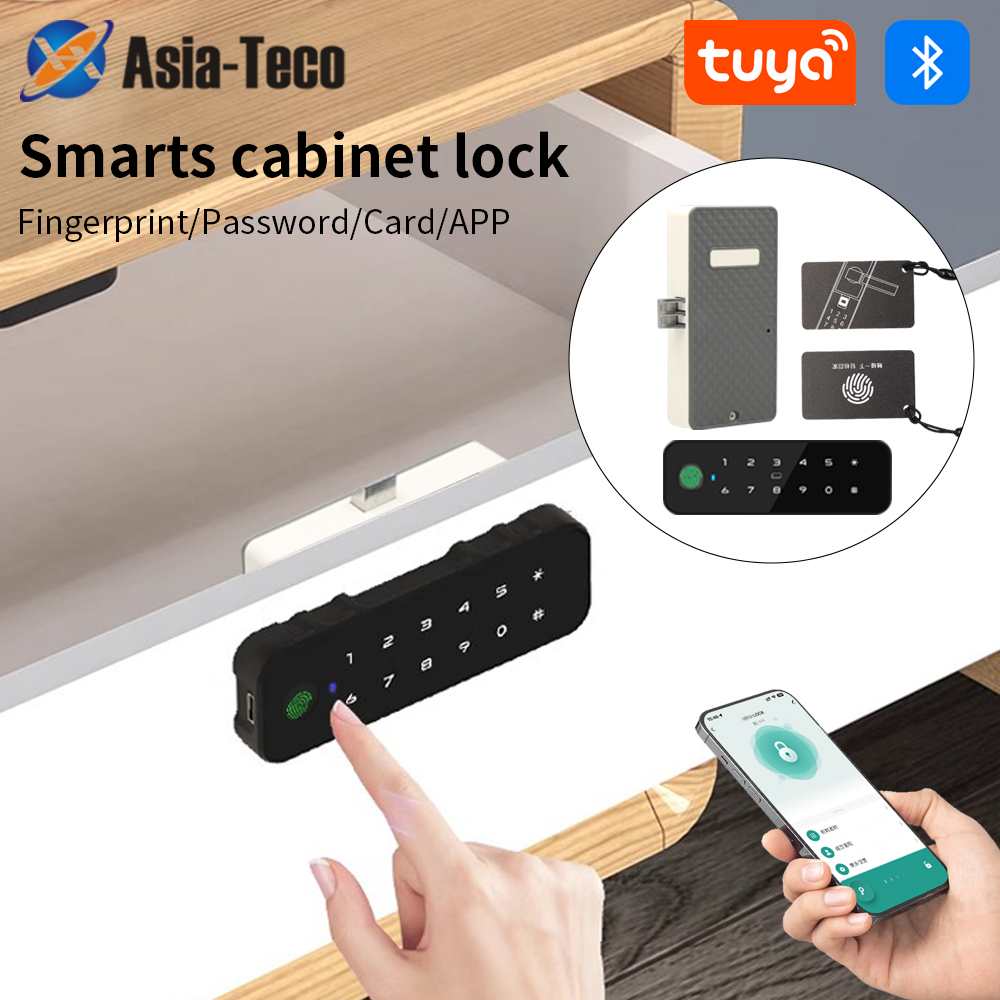 Smart Door Lock - Tuya بلوتوث خزانة خشبية ذكية قفل