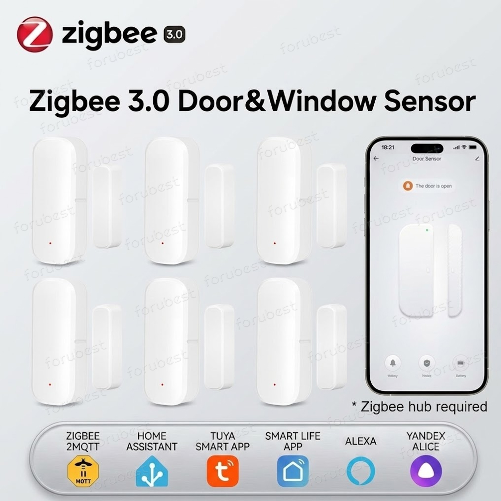 Smart Home Website - مستشعر أبواب ونوافذ Zigbee 3.0، كاشف