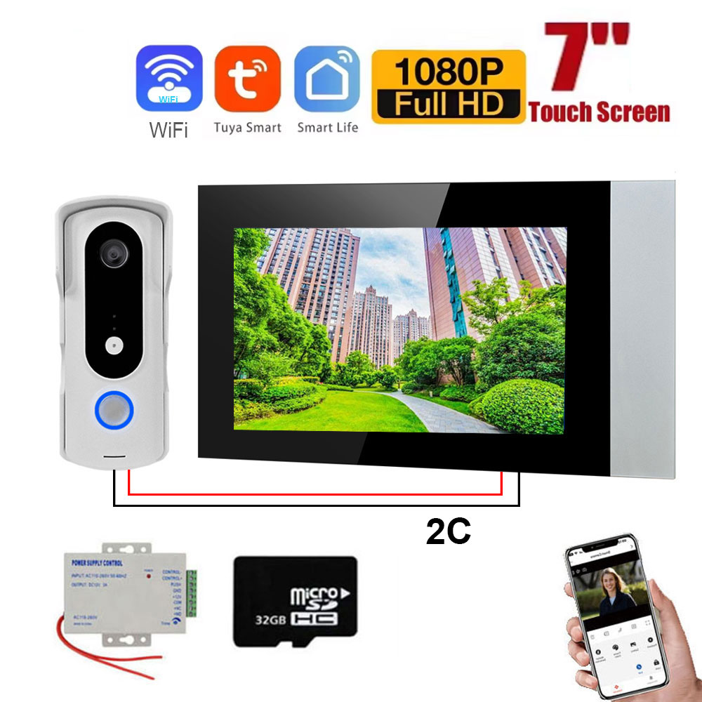 Smart Home Video Doorphone Ezviz - 2 سلك المنزل الذكي تويا واي