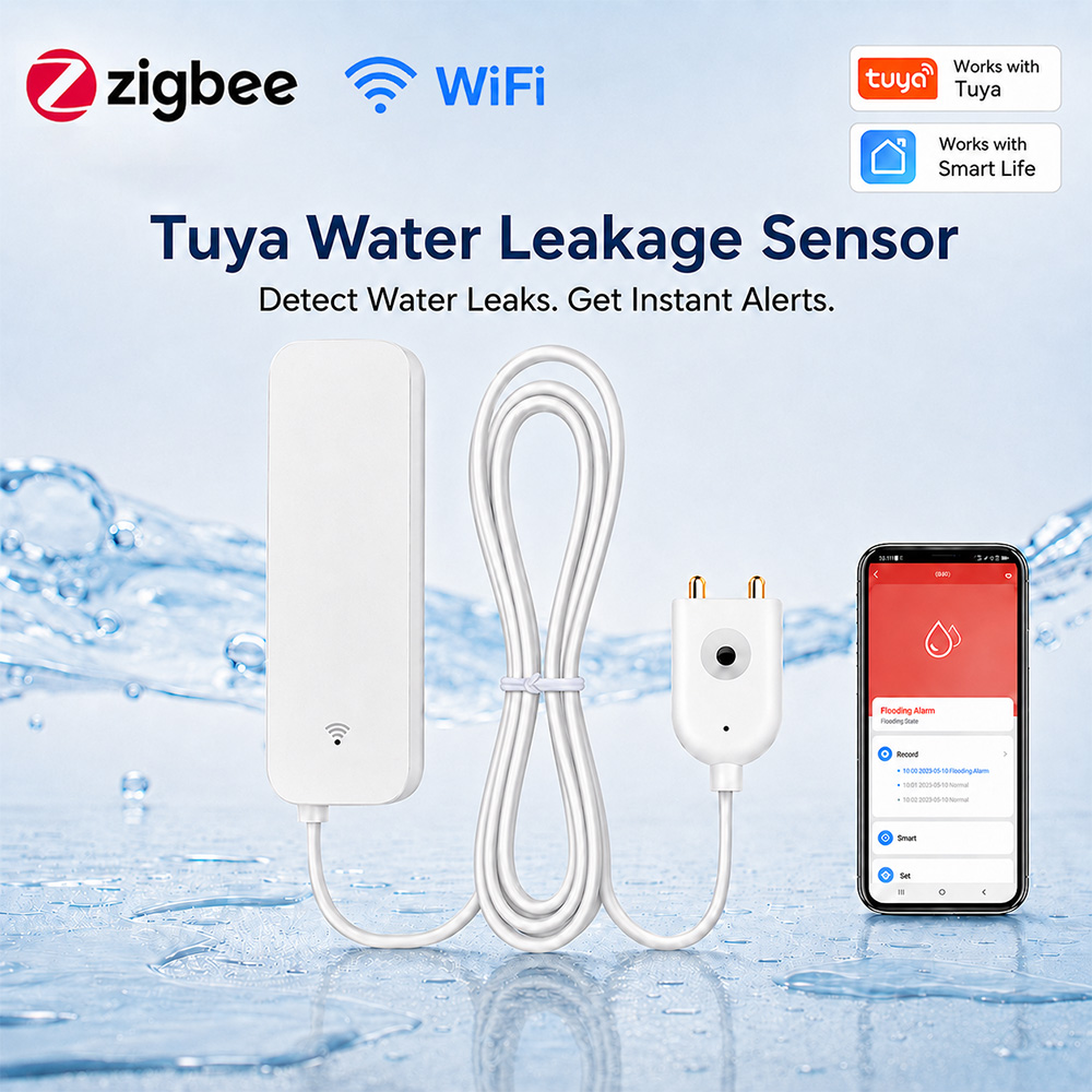 Smart Home Green - جهاز استشعار تسرب المياه بتقنية ZigBee