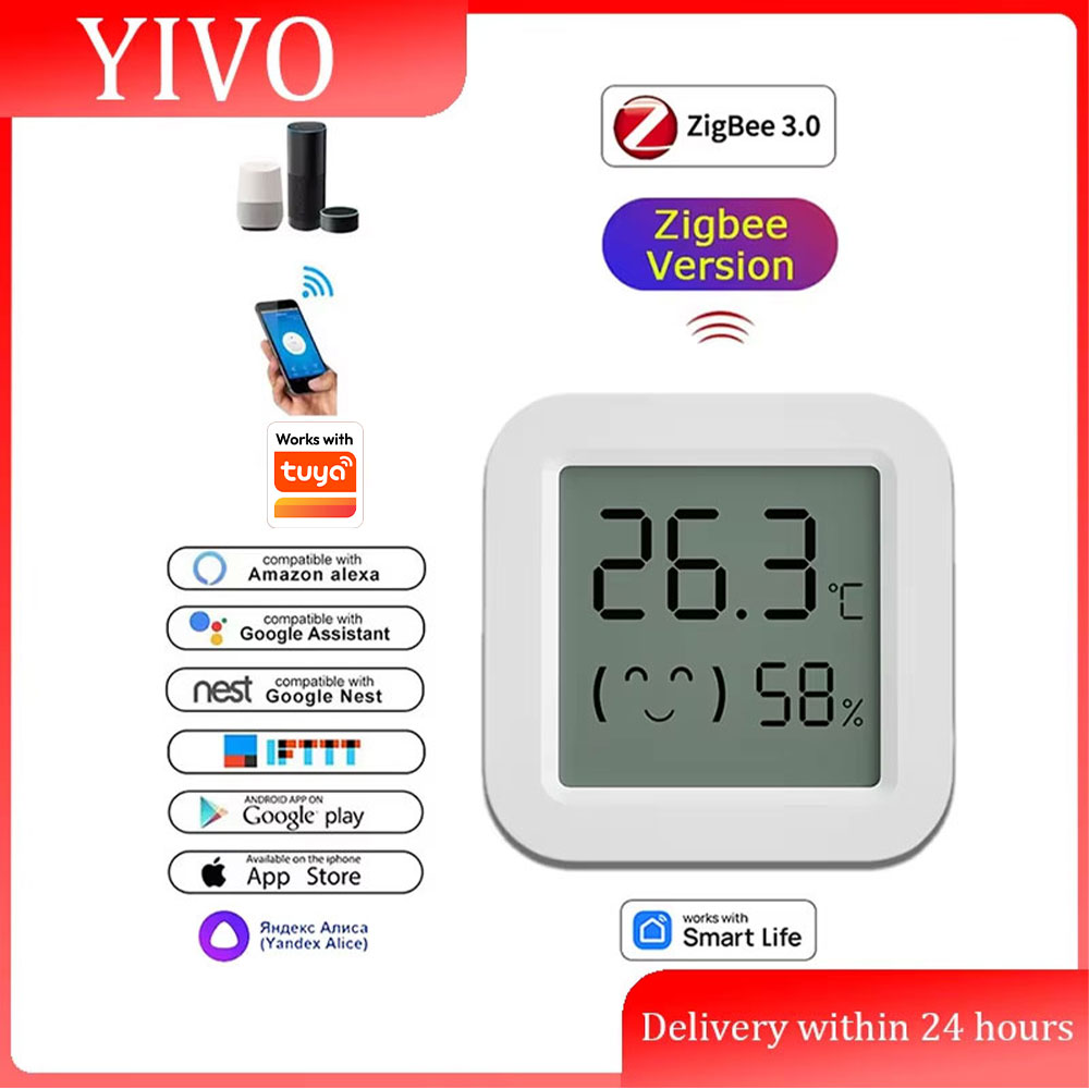 Smart Home Yandex - جهاز استشعار درجة الحرارة والرطوبة Zigbee
