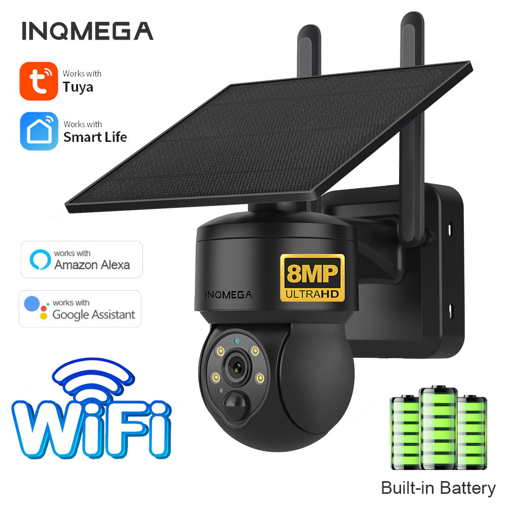 Smart Home Outdoor Camera - كاميرا INQMEGA 8MP TUYA الشمسية كشف