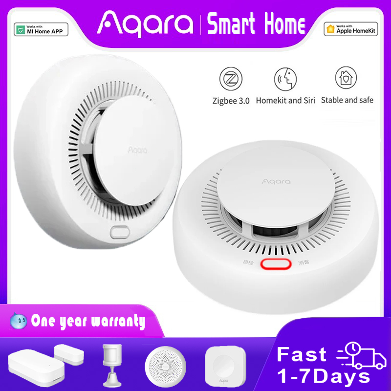 Smart Home Zestaw - جديد Aqara كاشف الدخان زيجبي الذكية