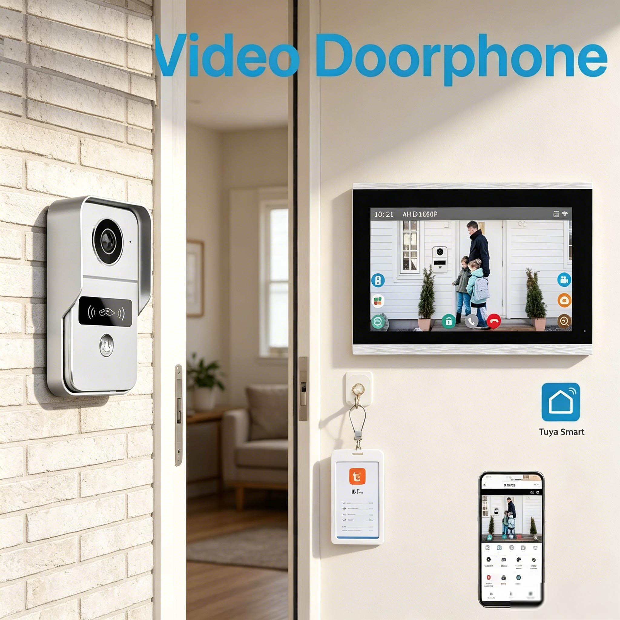 Wifi Doorbell Camera - جرس باب ذكي مع شاشة 10.1