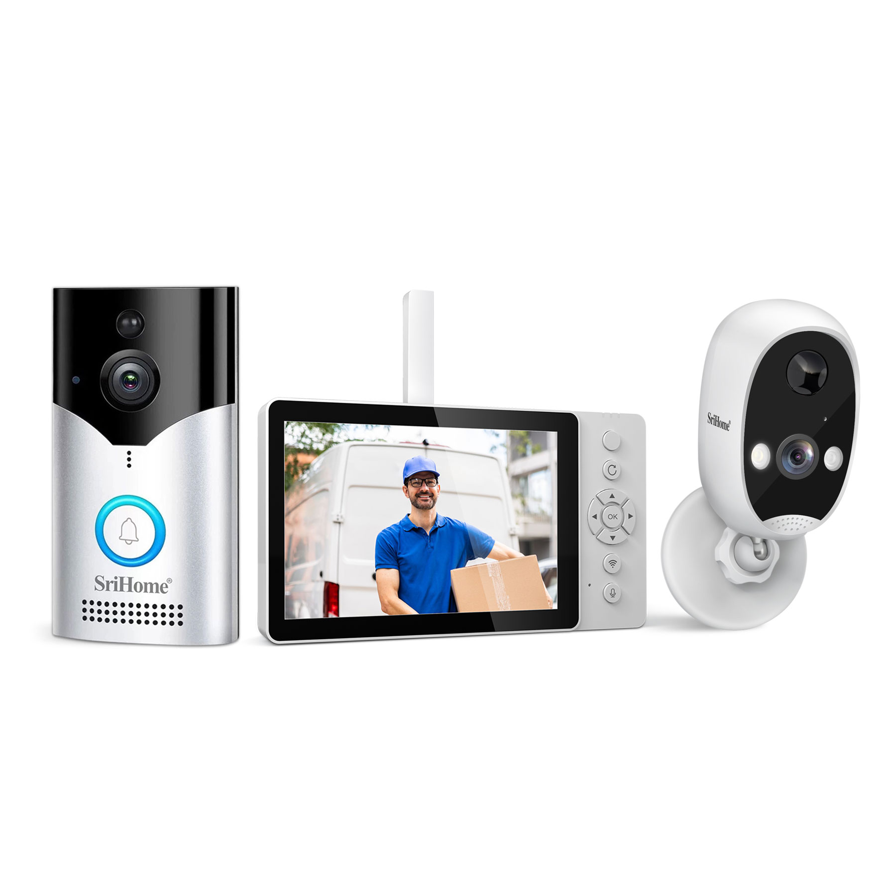 Wifi Doorbell Camera - جرس باب فيديو ذكي Srihome SH054+DH008
