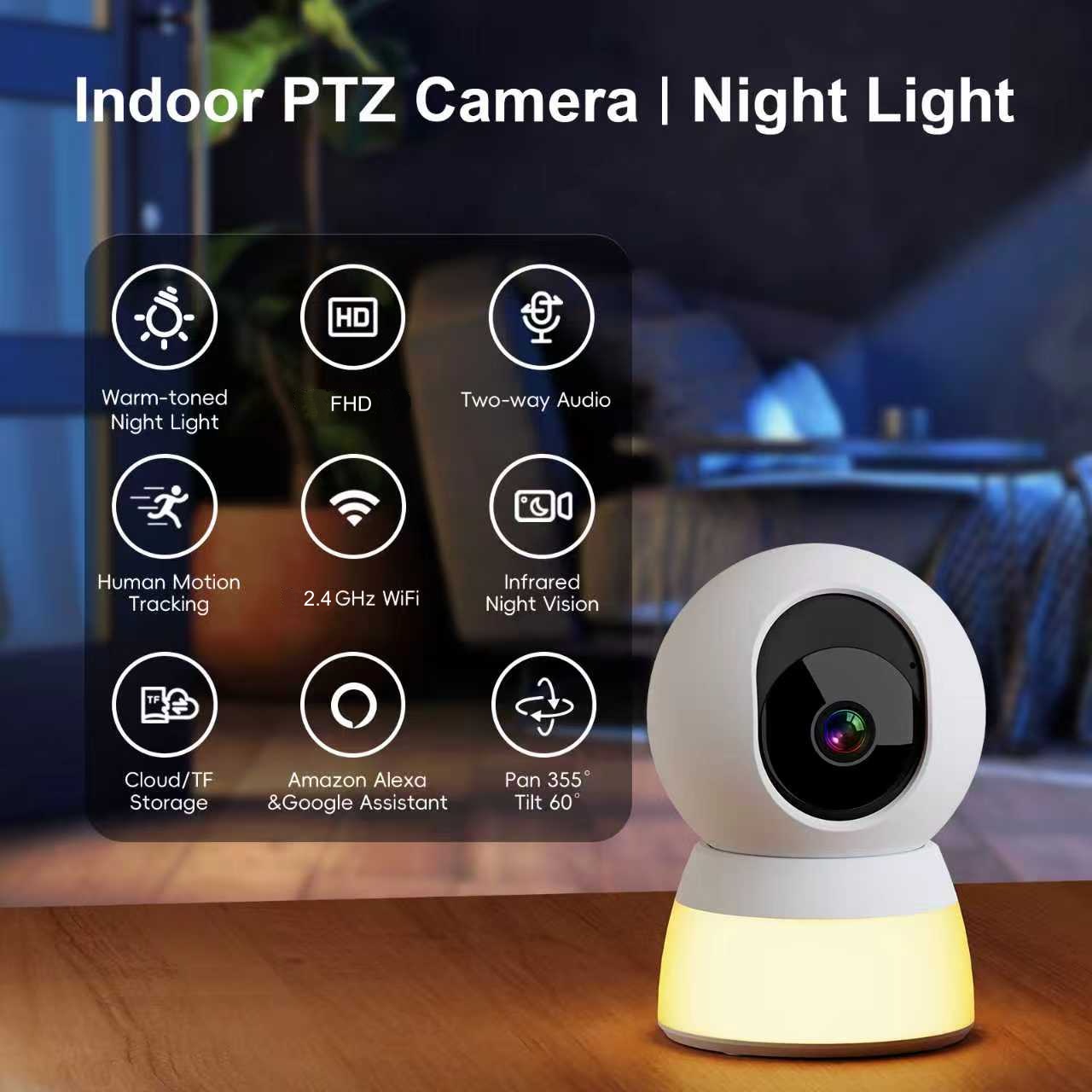 Smart Baby Night Light - جهاز مراقبة ذكي للأطفال مع إضاءة