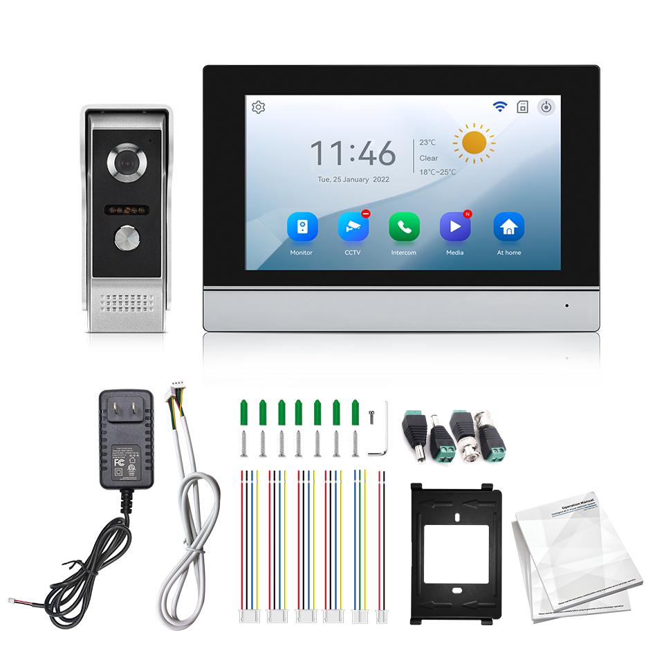 Wifi Doorbell Camera - 7 بوصة IPS شاشة 2MP تويا