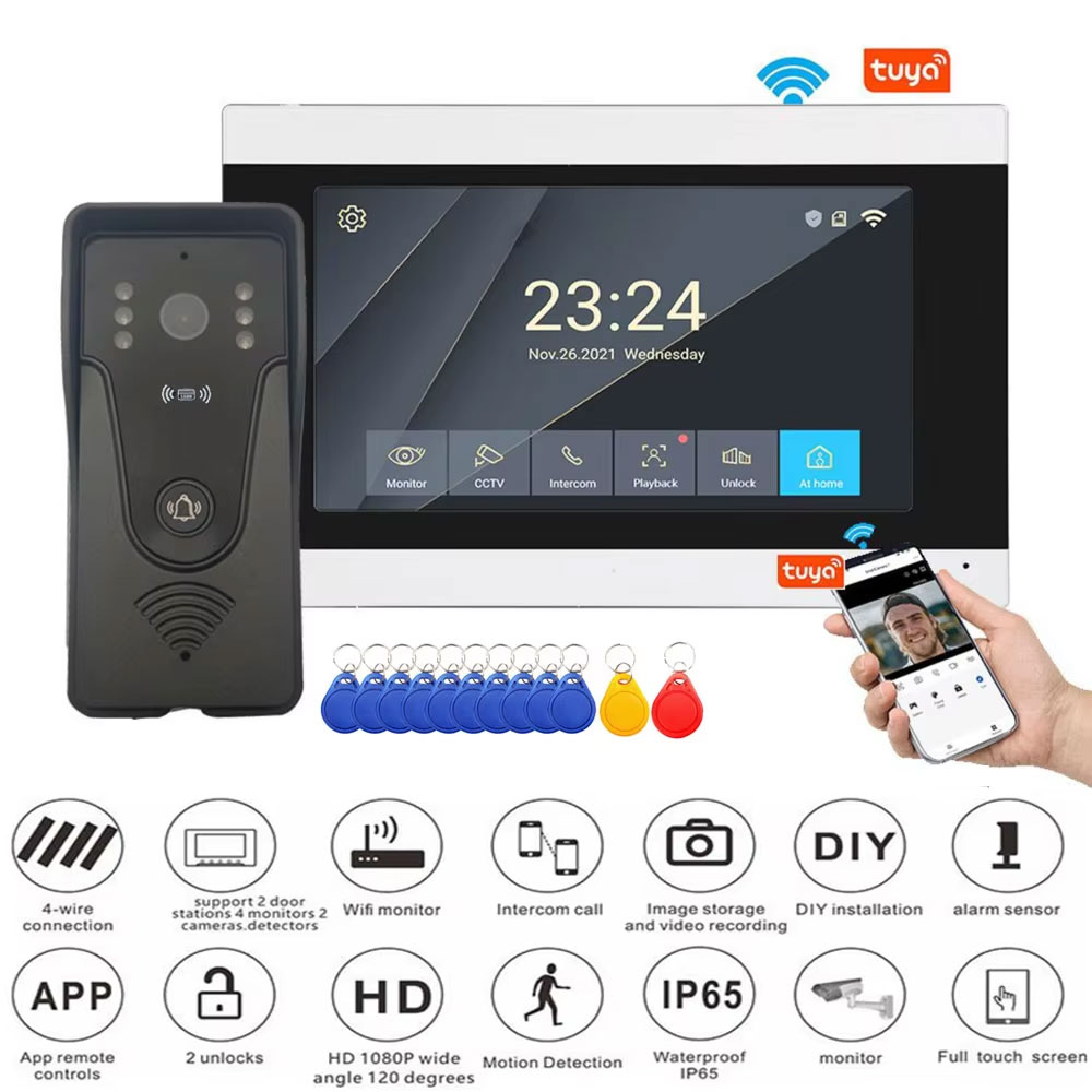 Smart Home Video Doorphone Ezviz - Tuya 1080P 7 بوصة شاشة ملونة