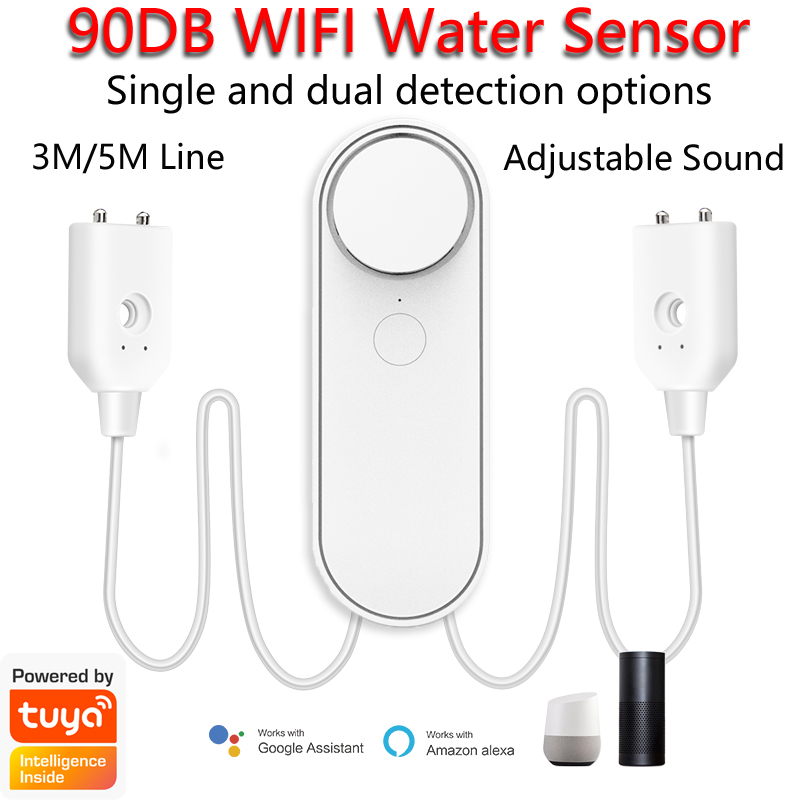 Smart Home Green - 3M/5M واي فاي كاشف تسرب المياه