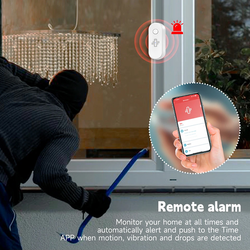 Tuya WiFi كاشف الاهتزاز الزجاج - مراجعة Door Window Sensor وسعره