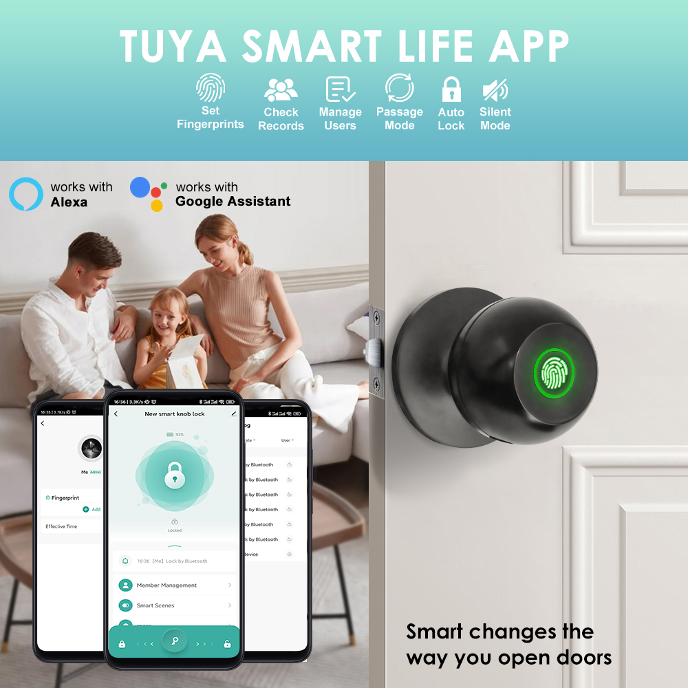Tuya قفل الباب الإلكتروني الذك - مراجعة Smart Home Website وسعره