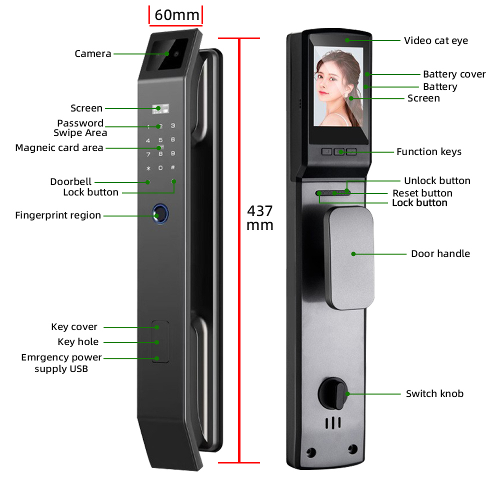 RAYKUBE DF14 Tuya WiFi ثلاثية  - مراجعة Wifi Doorbell Camera وسعره