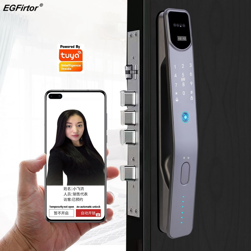 قفل باب ذكي إلكتروني ببصمة الإ - مراجعة Wifi Doorbell Camera وسعره