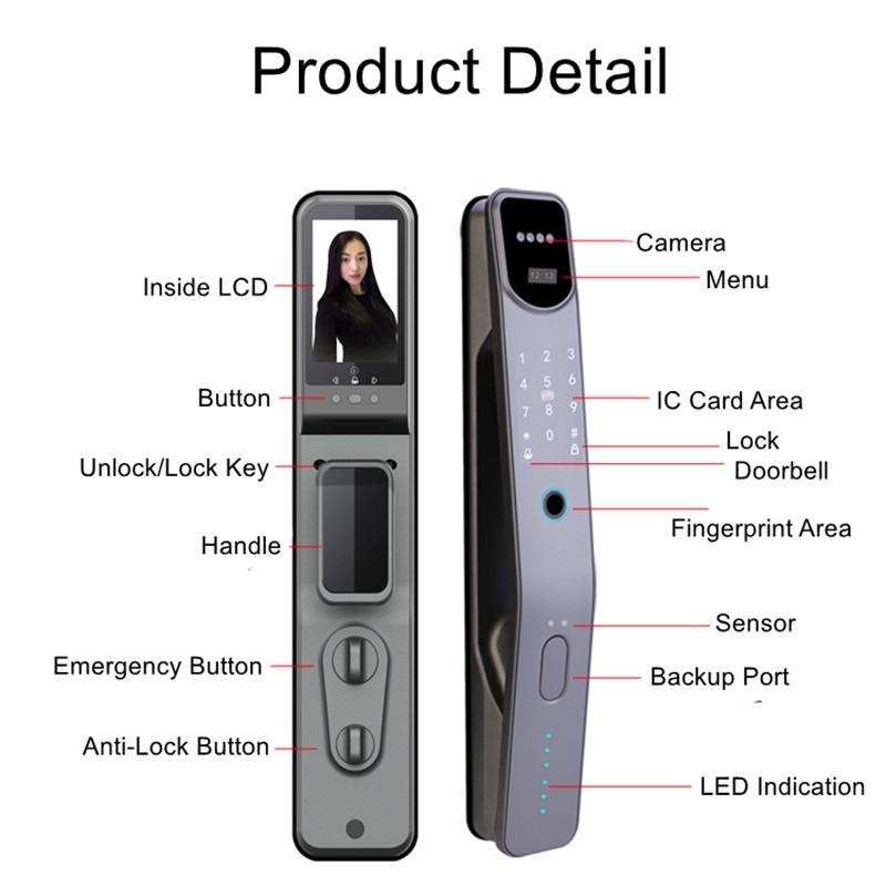 قفل باب ذكي إلكتروني ببصمة الإ - مراجعة Wifi Doorbell Camera وسعره