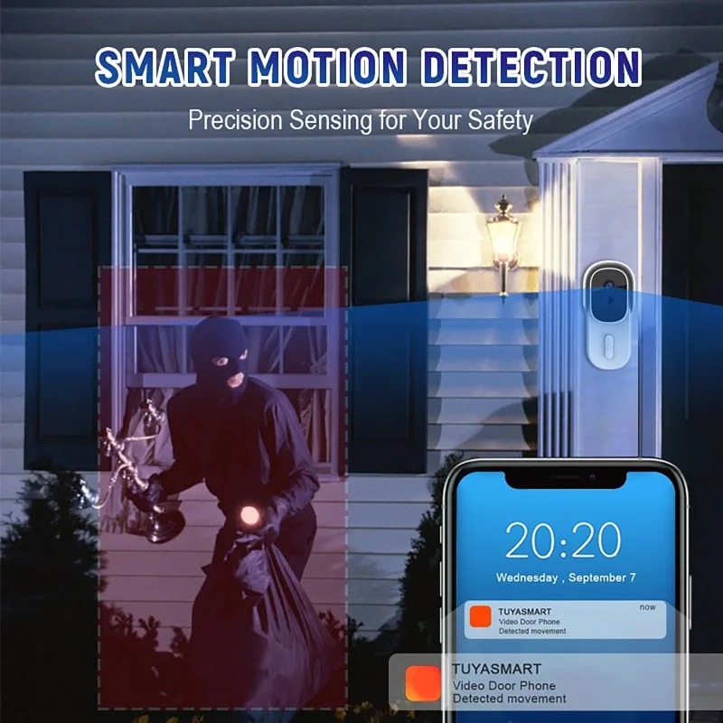 جرس باب ذكي مع كاميرا فيديو وص - مراجعة Wifi Doorbell Camera وسعره