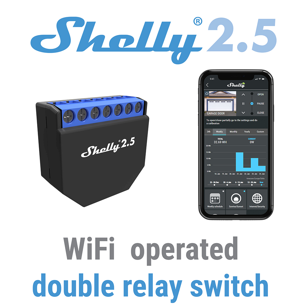 Shelly 2.5 المنزل الذكي مرحل م - مراجعة Smart Home Open Source وسعره