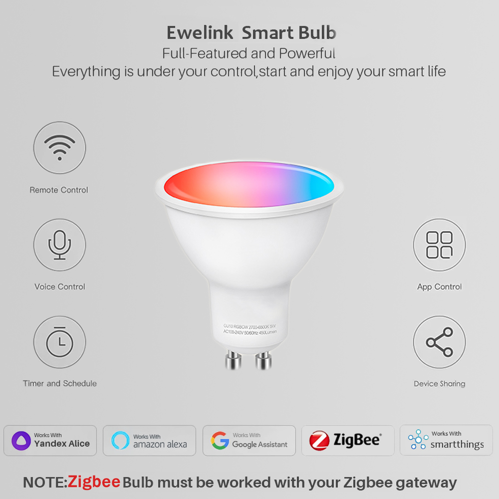 مصابيح LED ذكية GU10 بتقنية Zi - مراجعة Smart Home Yandex وسعره