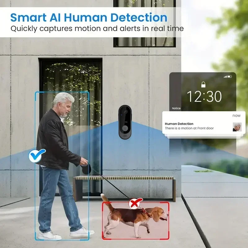 كاميرا جرس باب لاسلكية عالية ا - مراجعة Smart Home Video Doorbell وسعره