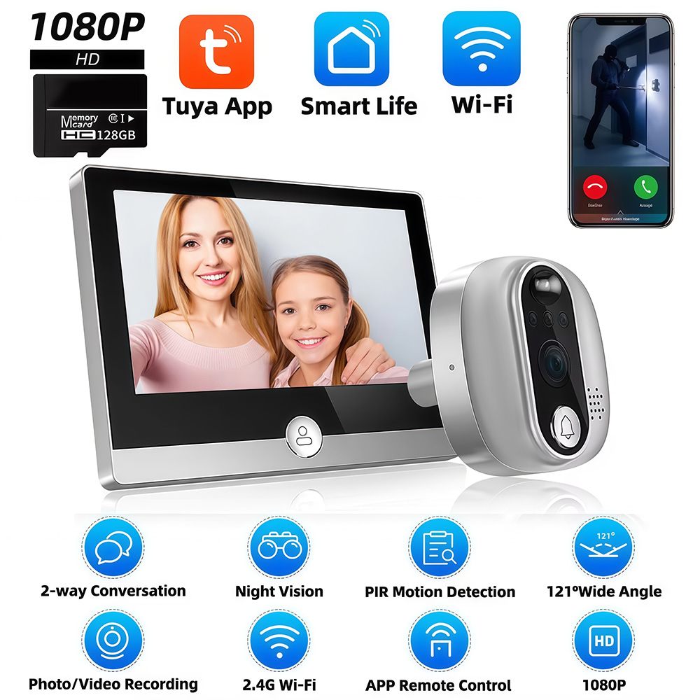 Tuya 1080P واي فاي جرس الباب ك - مراجعة Smart Home Video Doorbell وسعره