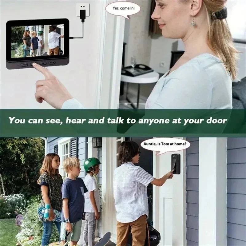جرس باب ذكي M8 مع كاميرا واي ف - مراجعة Smart Home Video Doorbell وسعره