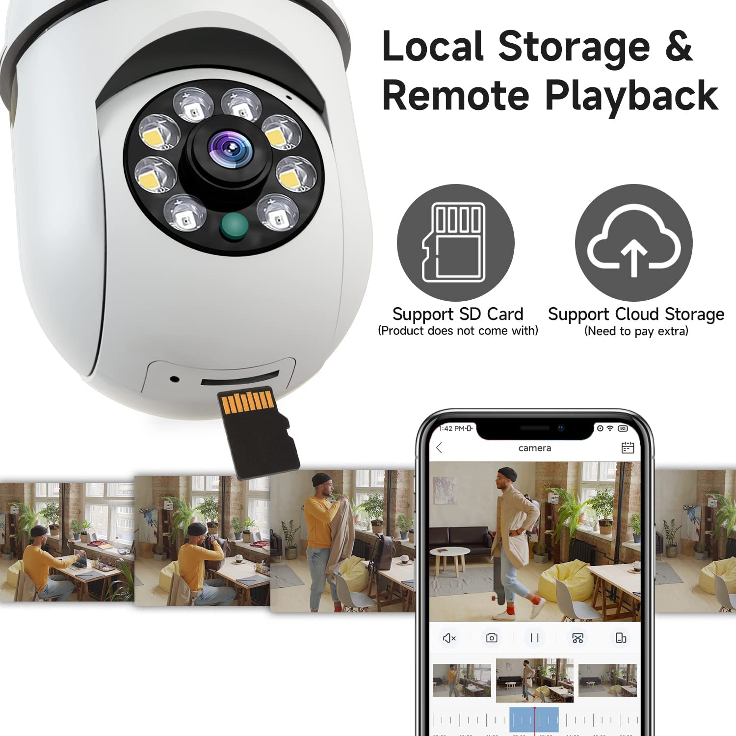 8MP E27 لمبة كاميرا مراقبة واي - مراجعة Smart Baby Night Light وسعره