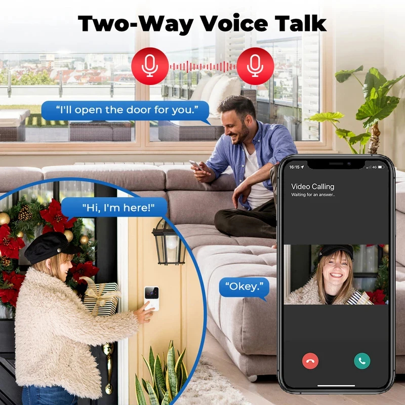 جرس باب ذكي لاسلكي مع كاميرا ف - مراجعة Smart Home Video Doorphone Ezviz وسعره