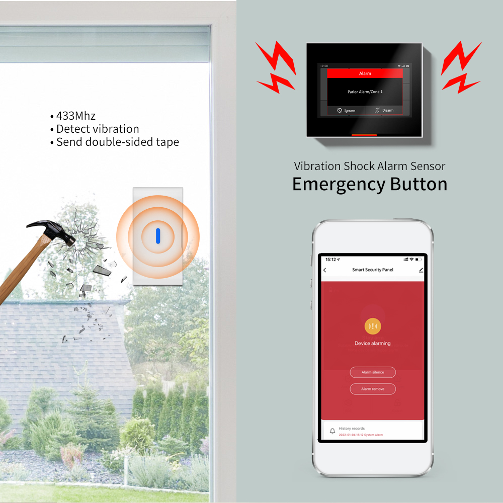 مستشعر اهتزاز زجاجي لاسلكي ستا - مراجعة Door Window Sensor وسعره