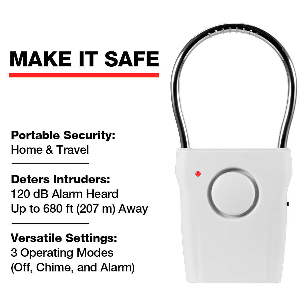 إنذار بمقبض الباب 120 ديسيبل م - مراجعة Door Window Sensor وسعره