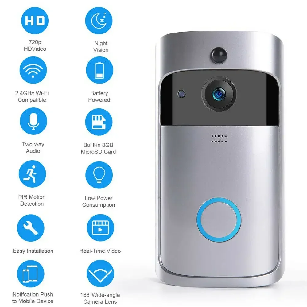 جرس باب ذكي لاسلكي بدقة 720P م - مراجعة Smart Home Video Doorphone Ezviz وسعره