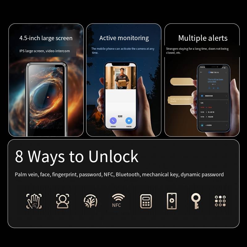 YN S11M المنزل الذكي قفل إلكتر - مراجعة Wifi Doorbell Camera وسعره