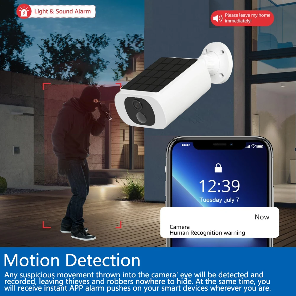 كاميرا أمان لاسلكية تعمل بالطا - مراجعة Smart Home Outdoor Camera وسعره