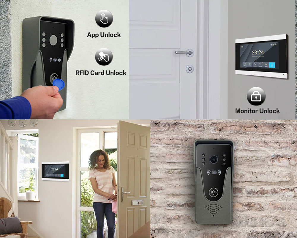 Tuya 1080P 7 بوصة شاشة ملونة ت - مراجعة Smart Home Video Doorphone Ezviz وسعره