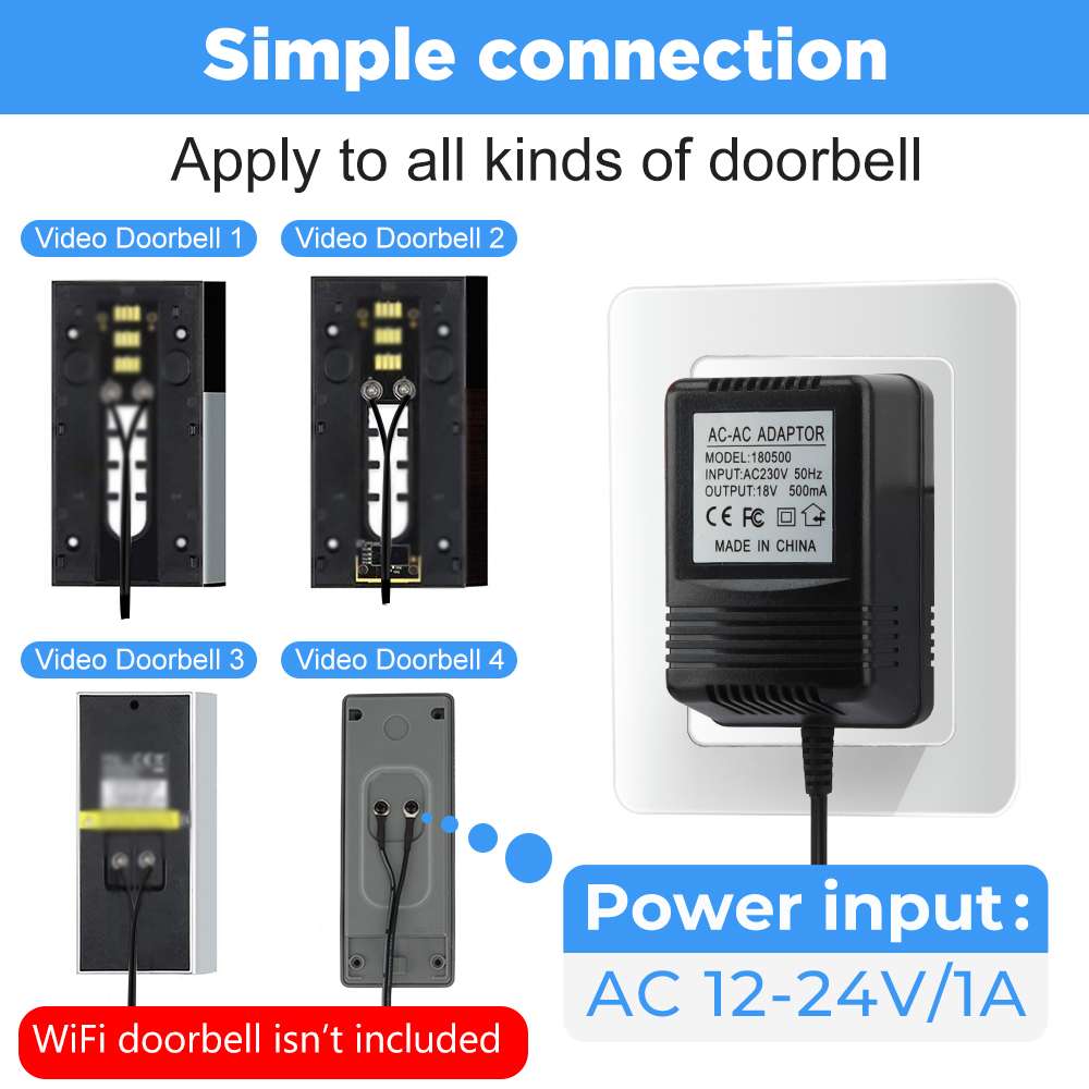18 فولت التيار المتناوب محول ش - مراجعة Smart Home Video Doorbell وسعره