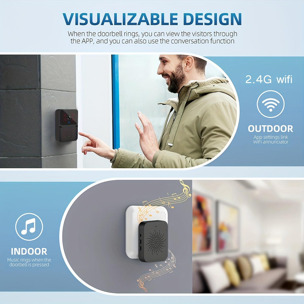 جرس باب ذكي لاسلكي من تويا، كا - مراجعة Smart Home Video Doorphone Ezviz وسعره